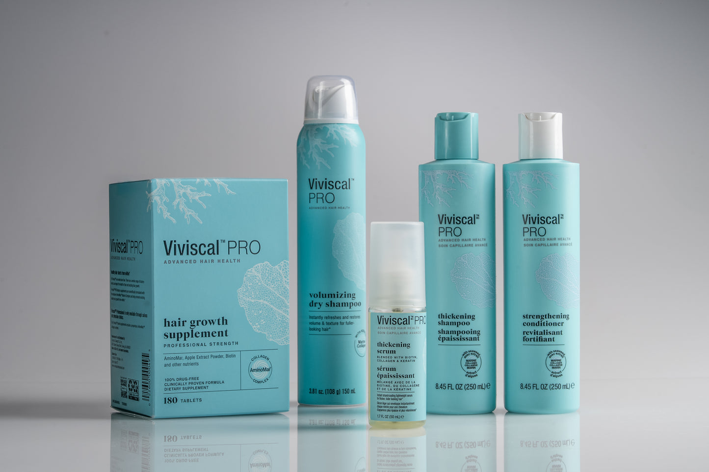 Viviscal PRO Hair Nutrition Formula Bundle - 180 Tablets with Dry Shampoo, Brush & Accessories
